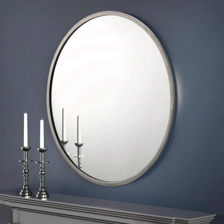 Octave Wall Mirror - Round - Pewter