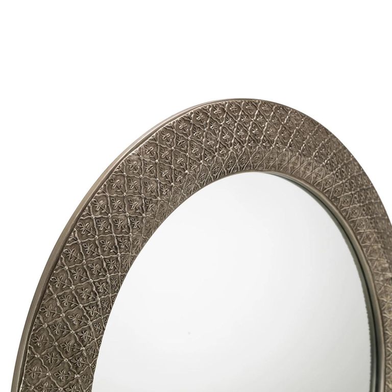 Cadence Wall Mirror - Round - Pewter