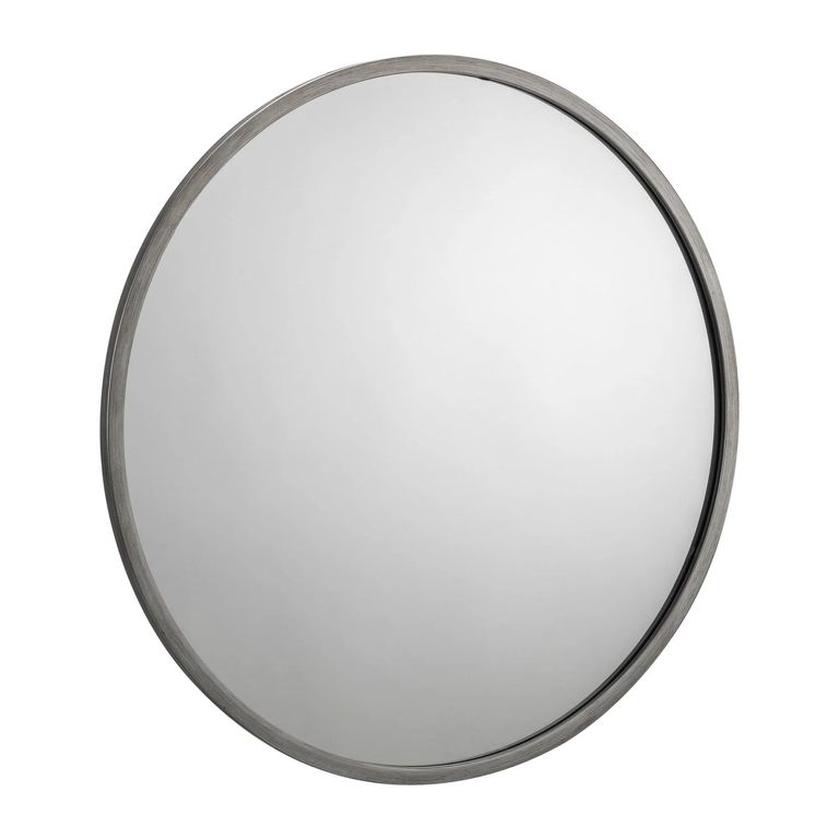 Octave Wall Mirror - Round - Pewter