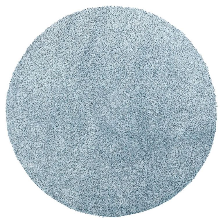 Cloudy Round Rug - High Pile Shaggy - CDG2305 - Blue - Sizes Available