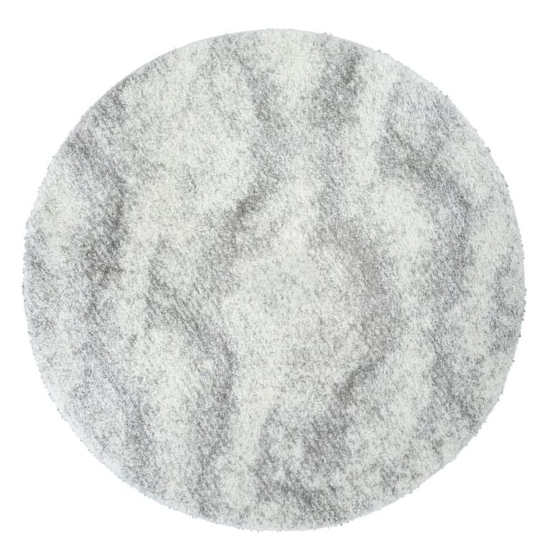 Cloudy Round Rug - High Pile Shaggy - CDG2306 - Grey - Sizes Available