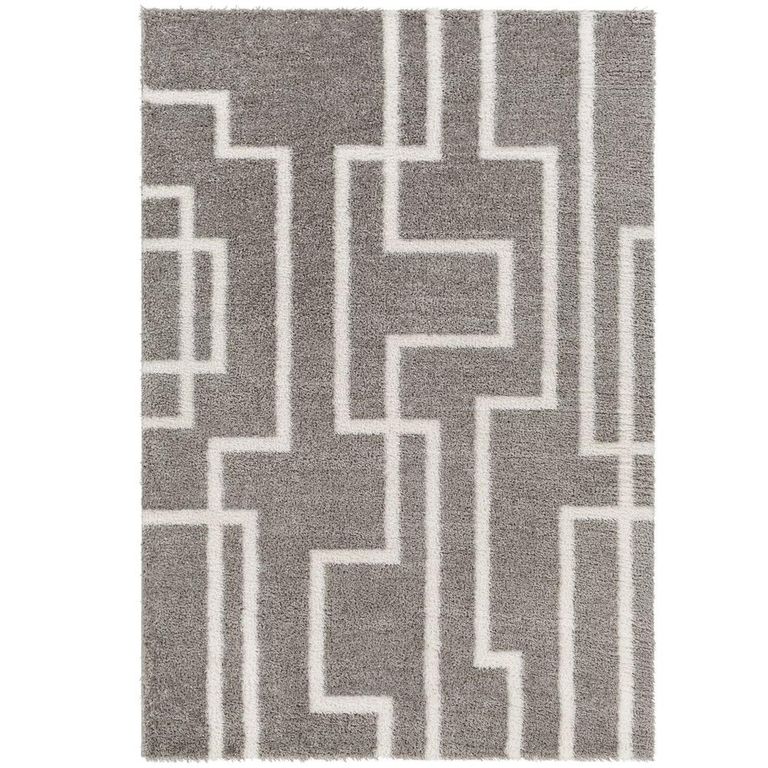 Cloudy Rug - Modern Shaggy - Grey - 160cm x 213cm