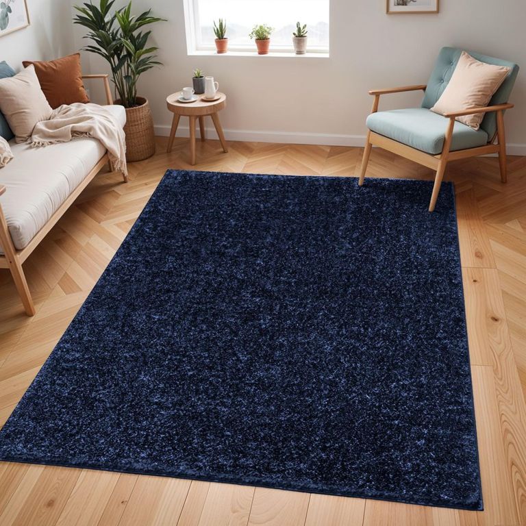 Cloudy Rug - High Pile Shaggy - CDG2326 - Blue - Sizes Available