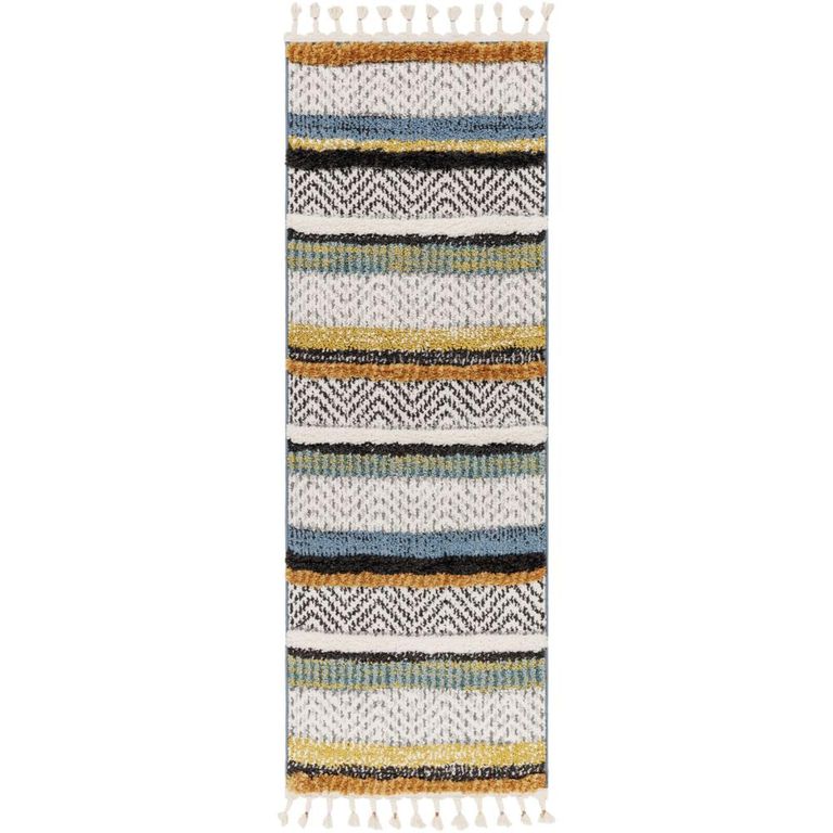 Lofty Runner - Shaggy Modern Boho Plush Pile - Cream - 80cm x 220cm