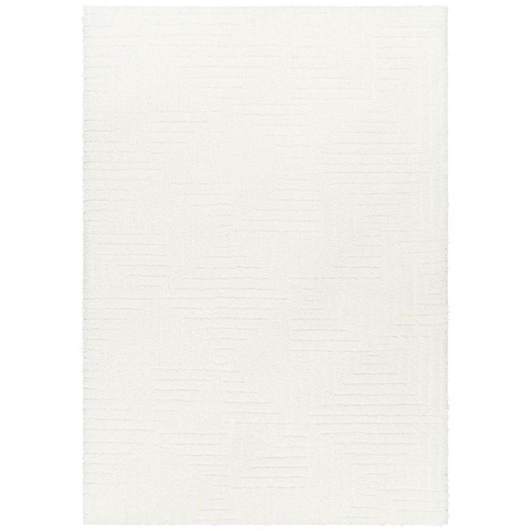 Nomadic Rug - Shaggy Modern Plush Pile - NMC2314 - Ivory - Sizes Available