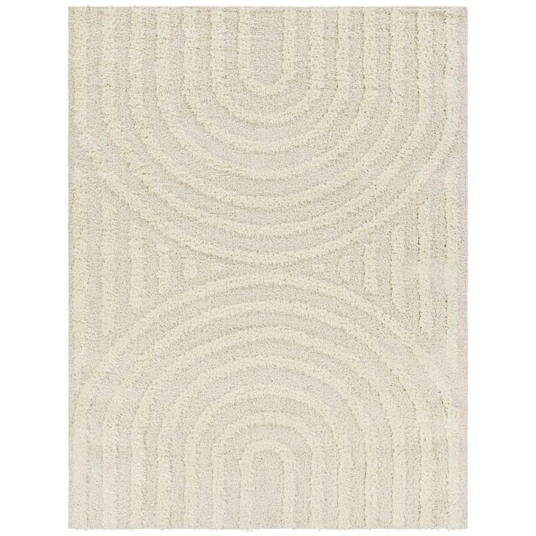 Rodos Rug - Modern Shaggy - RDO2328 - Beige - Sizes Available