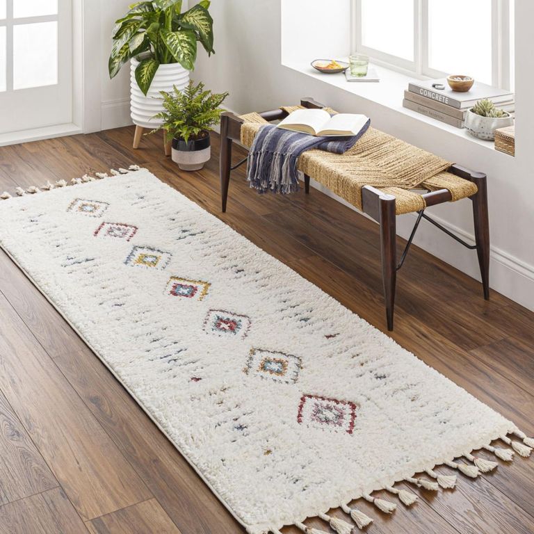 Lofty Runner - Shaggy Modern Boho Plush Pile - LOF2303 - Ivory - 80cm x 220cm