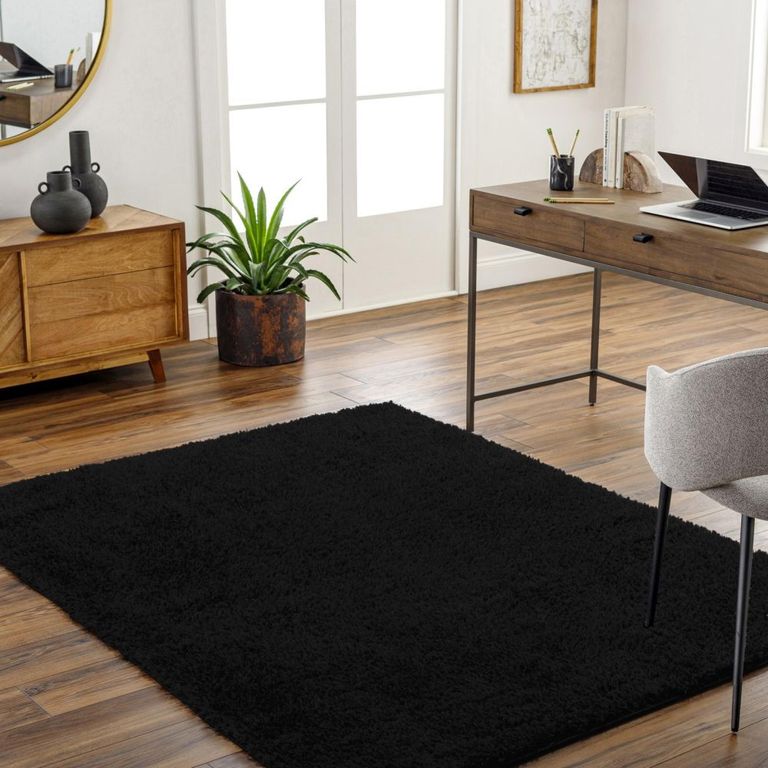 Moda Rug - High Pile Shaggy - Black - Sizes Available
