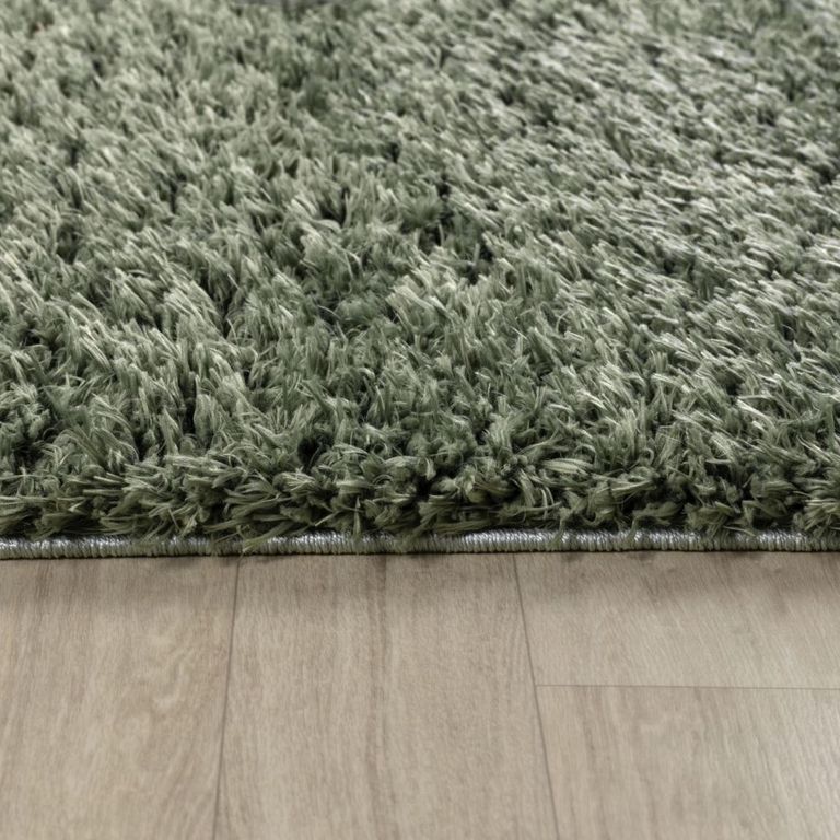 Moda Rug - High Pile Shaggy - Green - Sizes Available