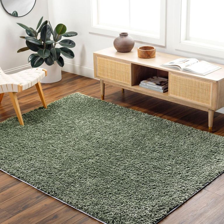 Moda Rug - High Pile Shaggy - Green - Sizes Available
