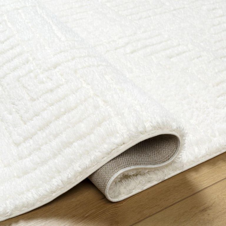 Nomadic Rug - Shaggy Modern Plush Pile - NMC2314 - Ivory - Sizes Available