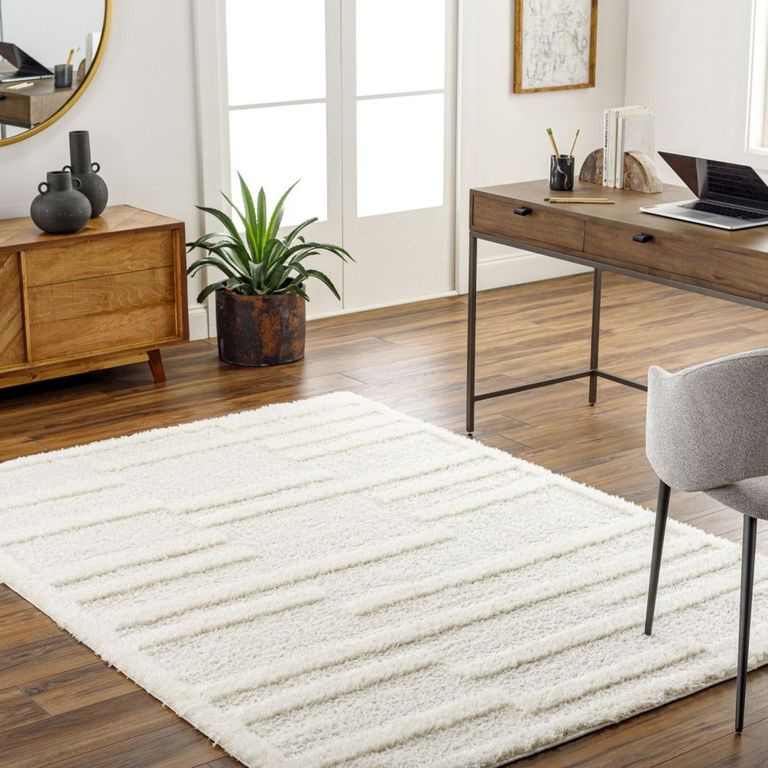 Rodos Rug - Modern Shaggy - RDO2352 - Beige - Sizes Available