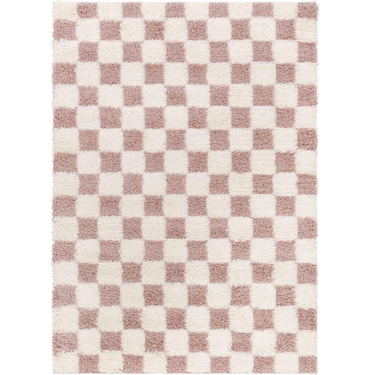 Urban Rug - Modern Shaggy - USG2347 - Cream Checkered - Sizes Available