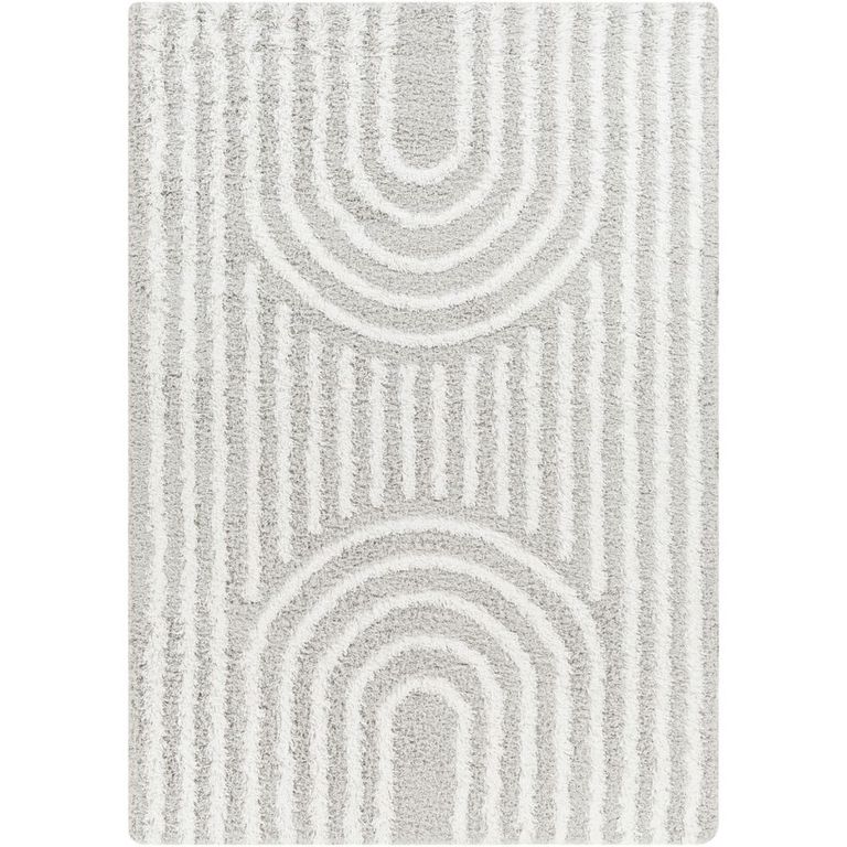 Urban Rug - Shaggy Modern Plush Pile - Light Grey - Sizes Available