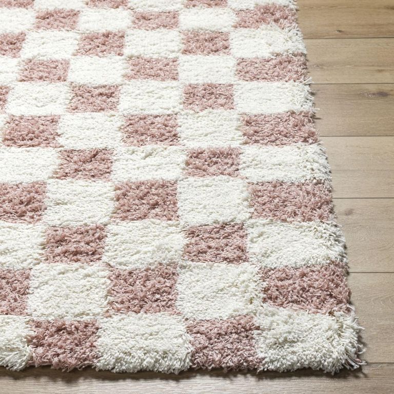 Urban Rug - Modern Shaggy - USG2347 - Cream Checkered - Sizes Available