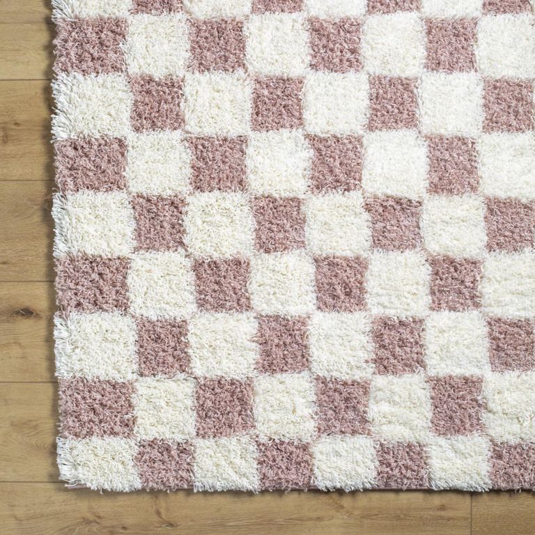 Urban Rug - Modern Shaggy - USG2347 - Cream Checkered - Sizes Available