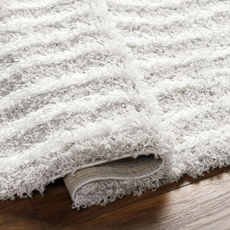 Urban Rug - Shaggy Modern Plush Pile - Light Grey - Sizes Available