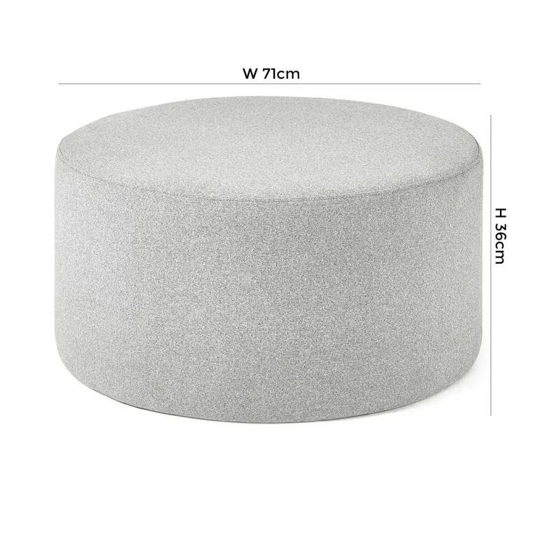 Seattle Grey Round Footstool