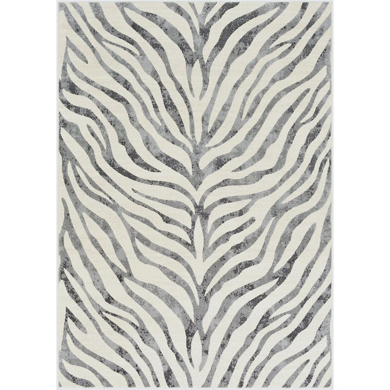 City Rug - Boho Zebra - Charcoal - Sizes Available