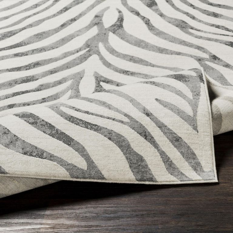 City Rug - Boho Zebra - Charcoal - Sizes Available