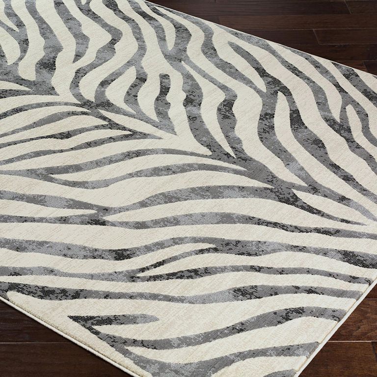 City Rug - Boho Zebra - Charcoal - Sizes Available