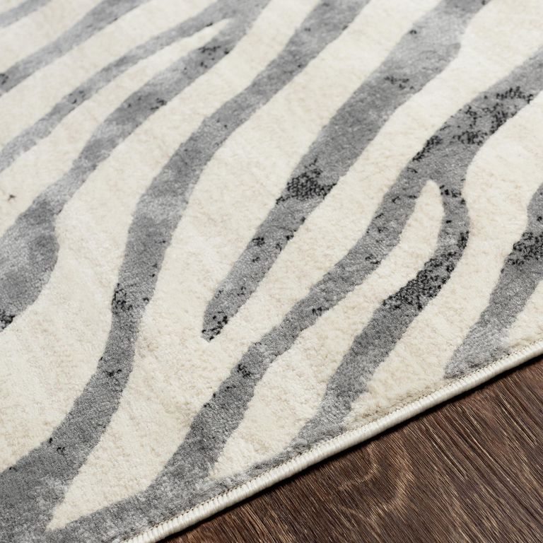 City Rug - Boho Zebra - Charcoal - Sizes Available