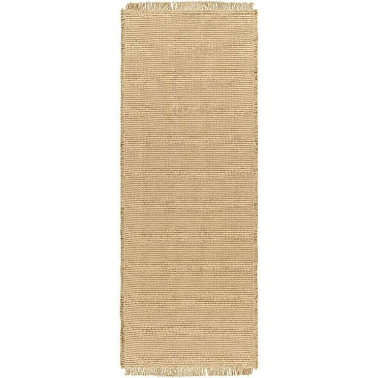 Kimi Runner - Solid & Border Boho Jute - BOKM2301 - Brown - 80cm x 220cm