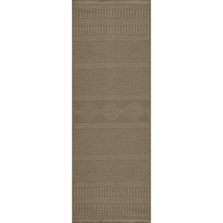 Mystery Runner - Machine Washable Boho Jute - MYS2301 - Tan - 79cm x 220cm