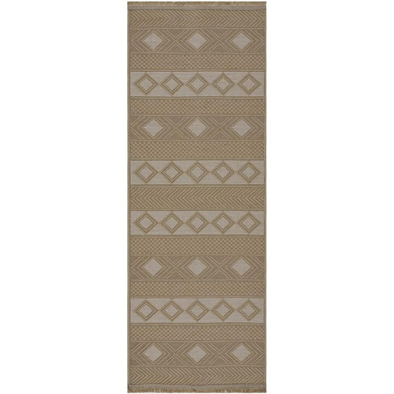 Mystery Runner - Machine Washable Boho Jute - MYS2302 - Tan - 79cm x 220cm