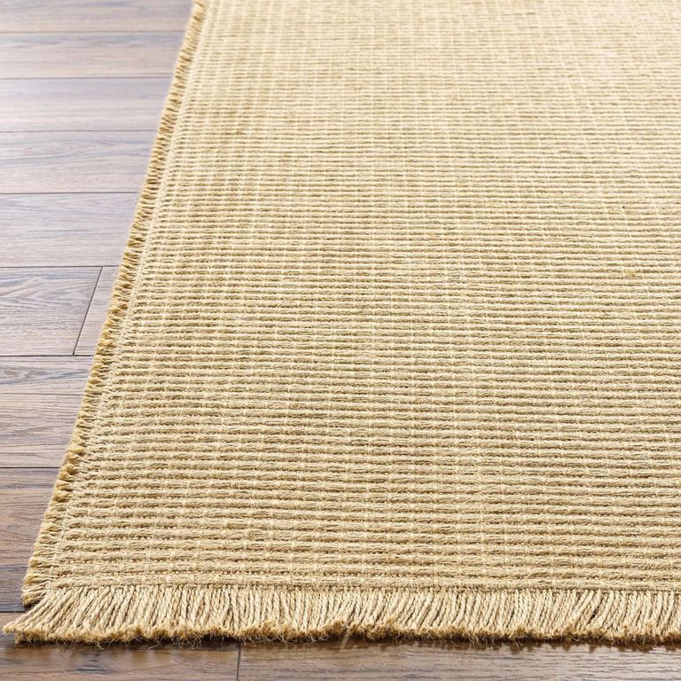 Kimi Runner - Solid & Border Boho Jute - BOKM2301 - Brown - 80cm x 220cm