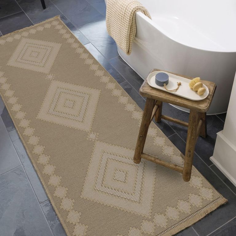 Mystery Runner - Machine Washable Boho Jute - MYS2304 - Tan - 79cm x 220cm