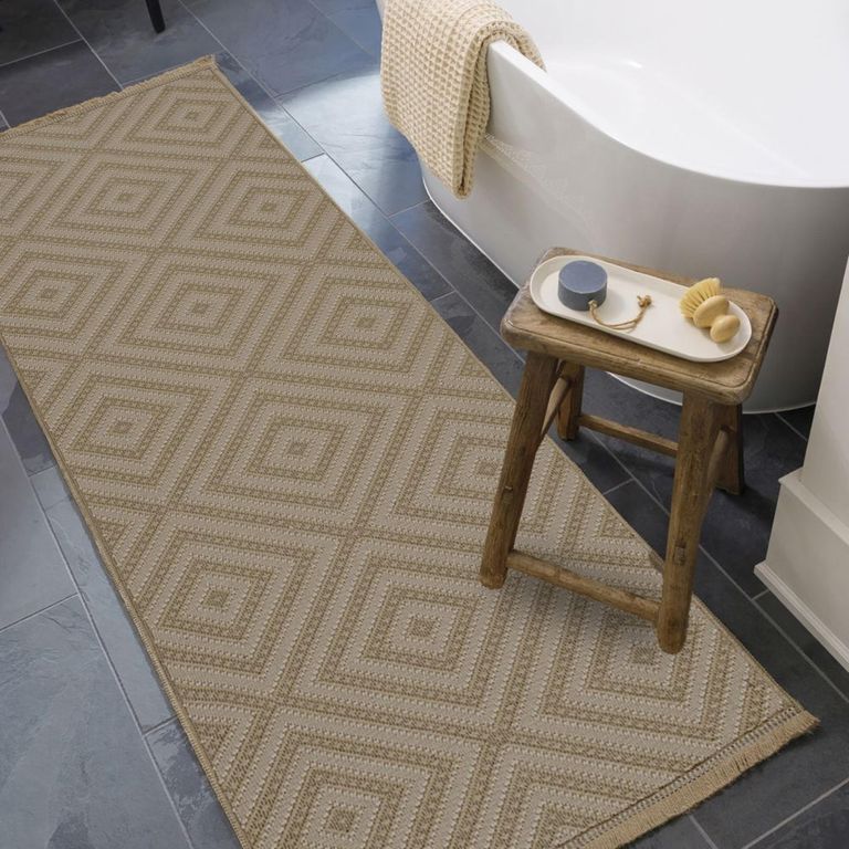 Mystery Runner - Machine Washable Boho Jute - MYS2306 - Tan - 79cm x 220cm