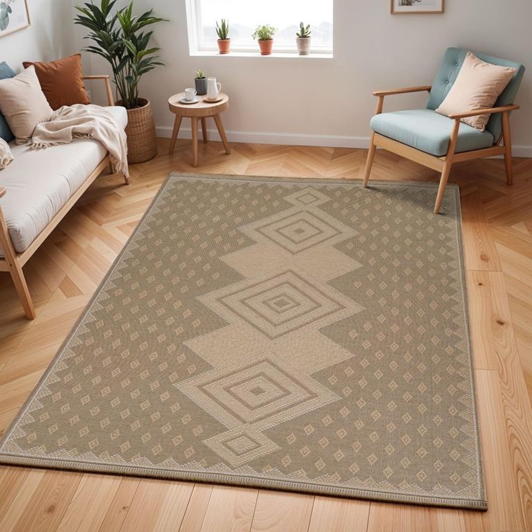 Mystery Rug - Machine Washable Boho Jute - MYS2305 - Tan - Sizes Available