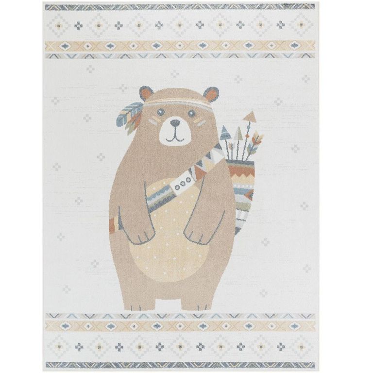 Lillian Kids Rug - Machine Washable - LLL2350 - Beige - Sizes Available