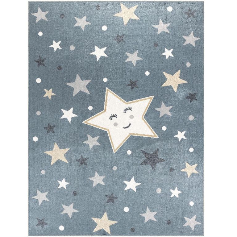 Lillian Kids Rug - Machine Washable - LLL2342 - Blue - Sizes Available