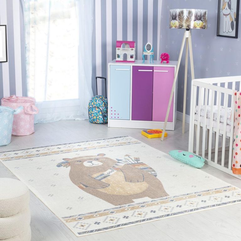 Lillian Kids Rug - Machine Washable - LLL2350 - Beige - Sizes Available