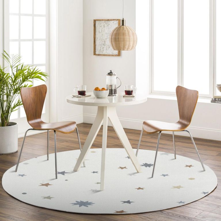 Lillian Round Kids Rug - Machine Washable - LLL2341 - Beige - 160cm x 160cm