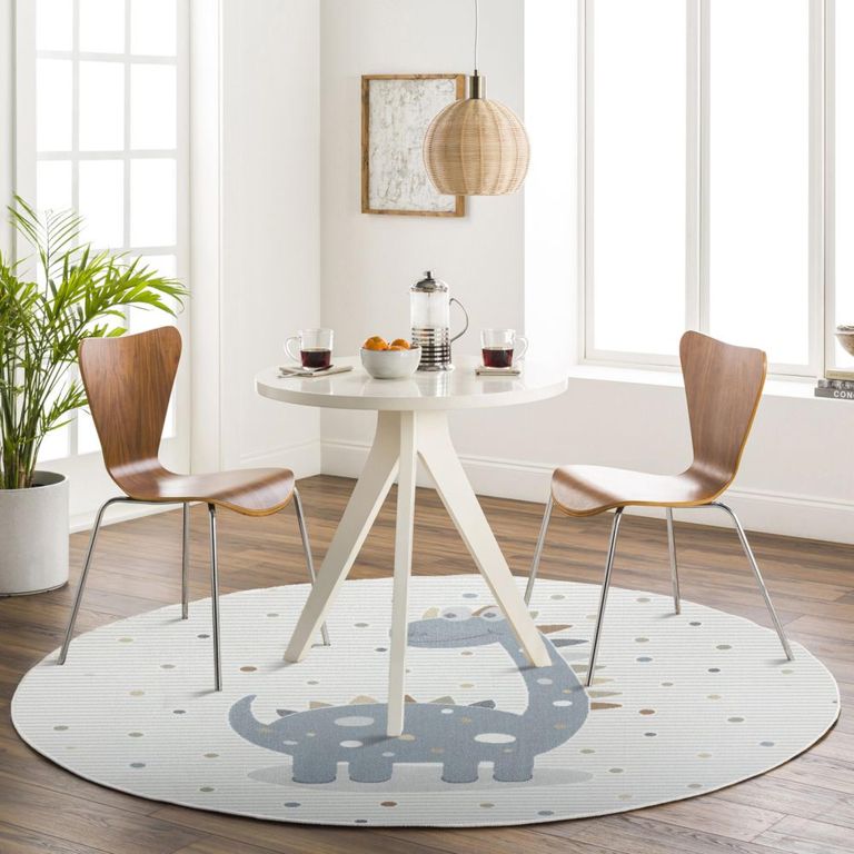 Lillian Round Kids Rug - Machine Washable - LLL2346 - Beige - 160cm x 160cm