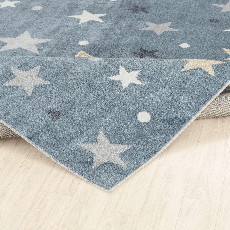 Lillian Kids Rug - Machine Washable - LLL2342 - Blue - Sizes Available