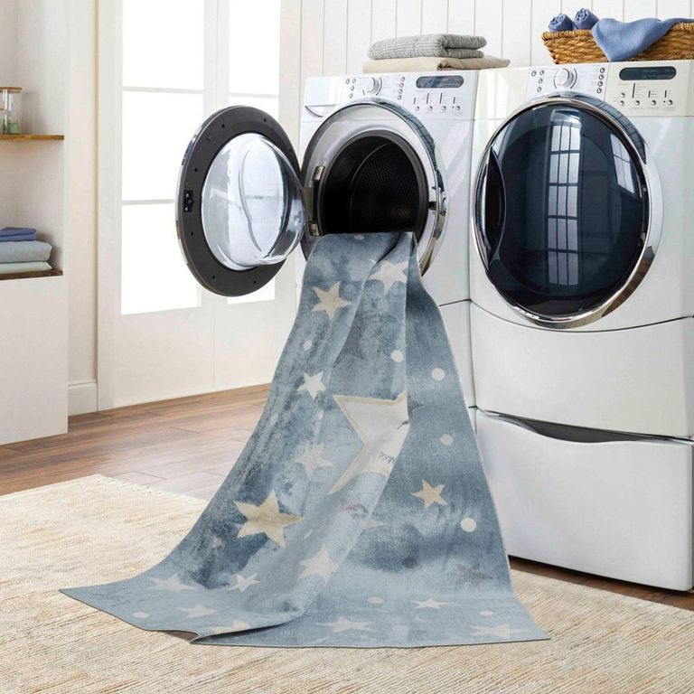 Lillian Kids Rug - Machine Washable - LLL2342 - Blue - Sizes Available