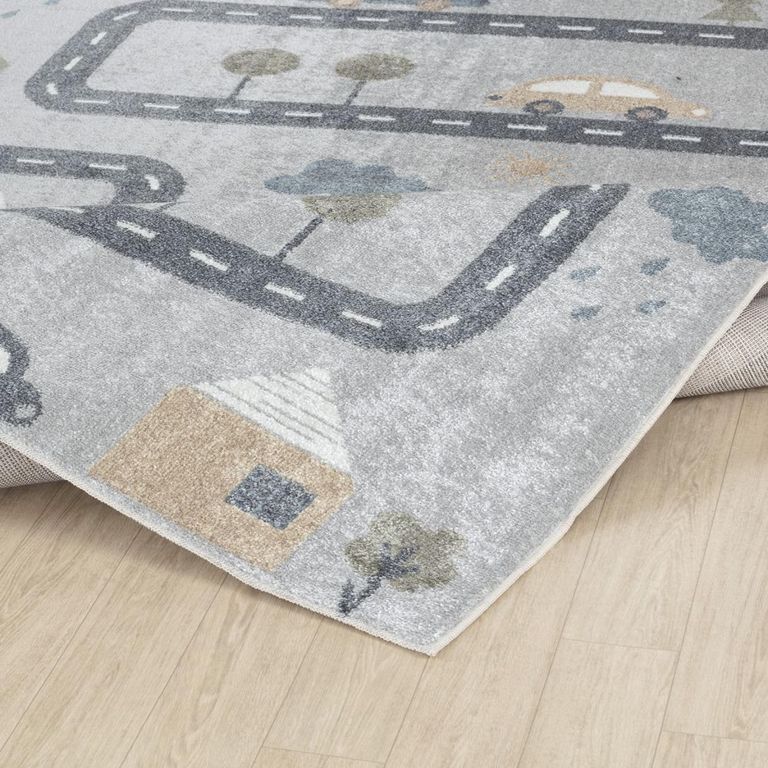 Lillian Kids Rug - Machine Washable - LLL2349 - Light Grey - Sizes Available