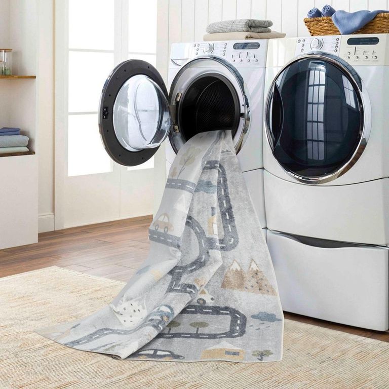 Lillian Kids Rug - Machine Washable - LLL2349 - Light Grey - Sizes Available