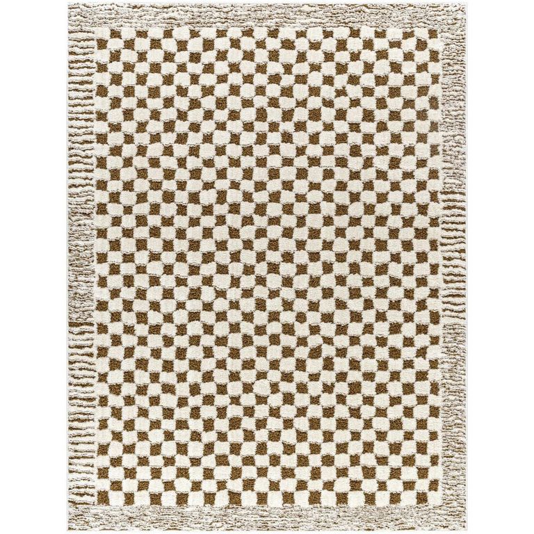 Freud Rug - Checkered - Ivory & Brown - Sizes Available