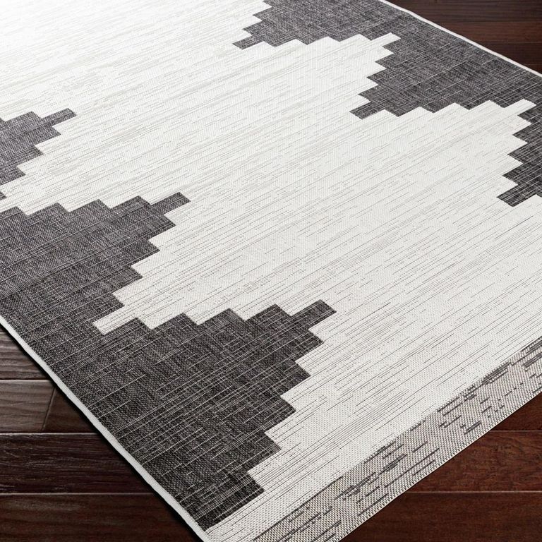 Eagean Rug - Black & Off White - Sizes Available