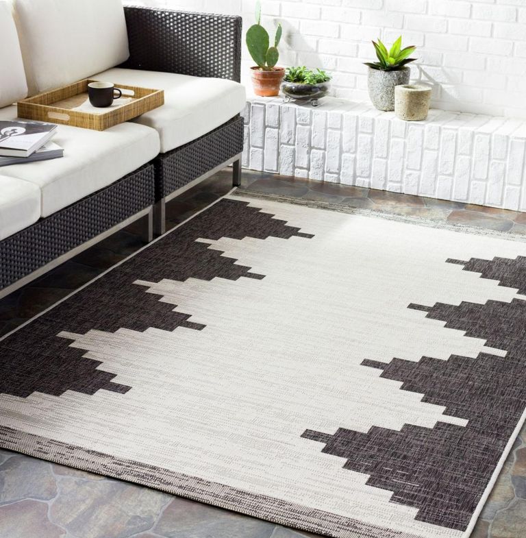 Eagean Rug - Black & Off White - Sizes Available