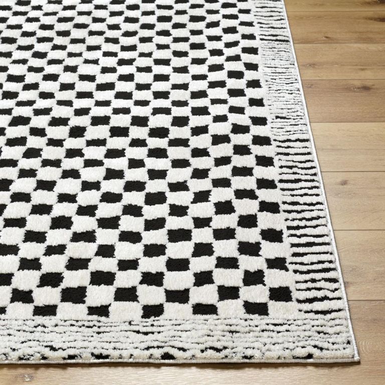 Freud Rug - Checkered - Ivory & Black - Sizes Available
