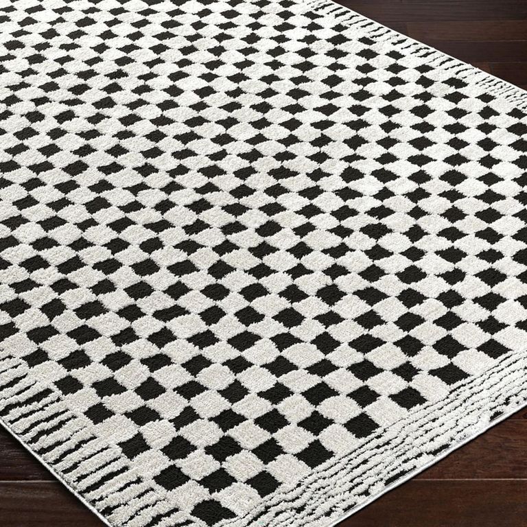 Freud Rug - Checkered - Ivory & Black - Sizes Available