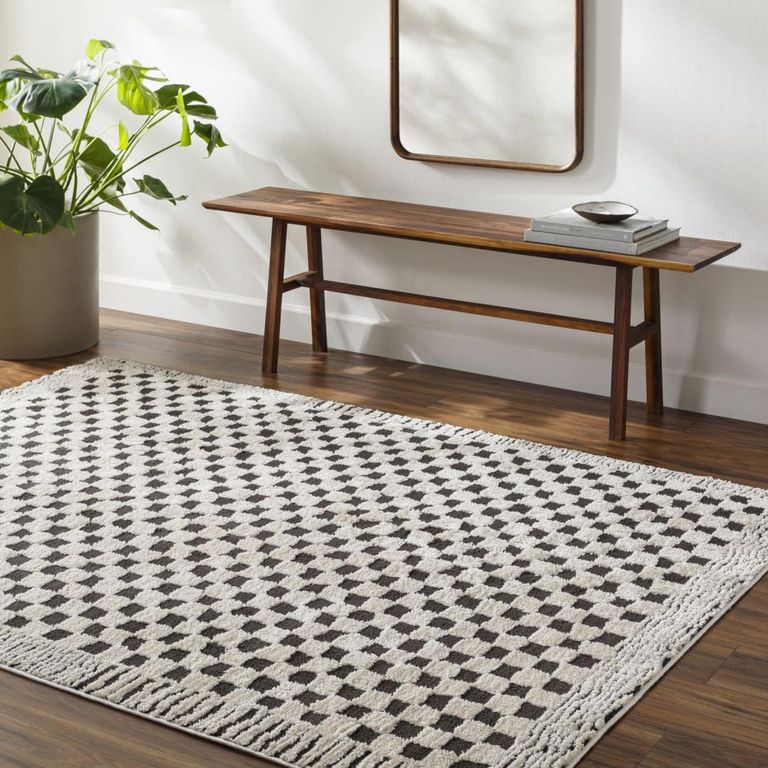 Freud Rug - Checkered - Ivory & Black - Sizes Available