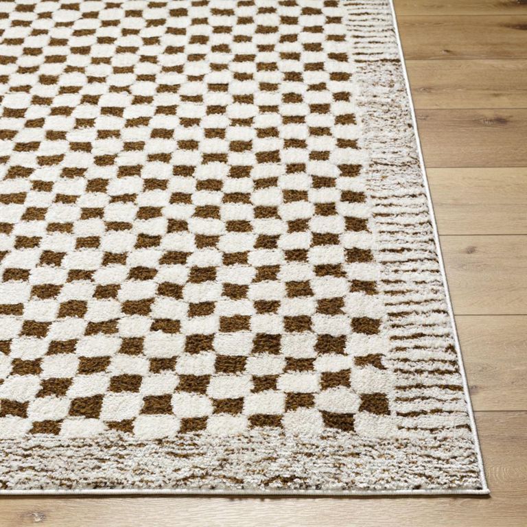 Freud Rug - Checkered - Ivory & Brown - Sizes Available