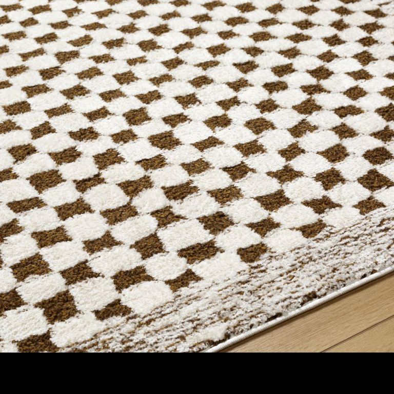 Freud Rug - Checkered - Ivory & Brown - Sizes Available
